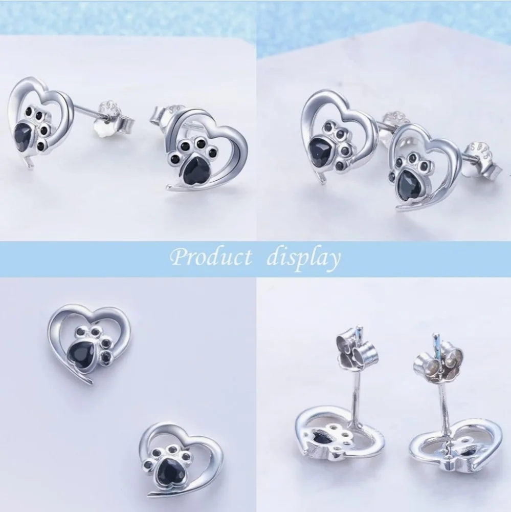Paw Heart Stud Earrings_5